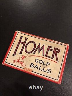 RARE, NEW Wrapped Vintage HOMER Golf Balls in Box, 1920s! MUST SEE