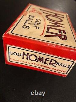 RARE, NEW Wrapped Vintage HOMER Golf Balls in Box, 1920s! MUST SEE