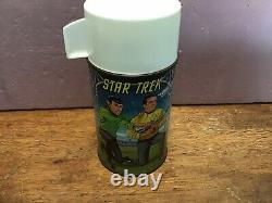 RARE-VINTAGE 1968 STAR TREK DOME METAL LUNCH BOX WithMATCHING THERMOS BY ALADDIN