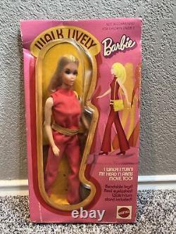 RARE VINTAGE 1971 NEW Barbie Walk Lively Barbie Mattel #1182 BLONDE in BOX