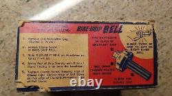 RARE VINTAGE 50's NOS ORIGINAL BOX HANDLEBAR BICYCLE GRIP & BELL COLLECTIBLE