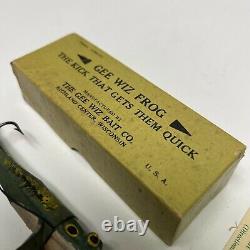 RARE VINTAGE GEE WIZ FROG LURE in ORIGINAL BOX With Papers MINT