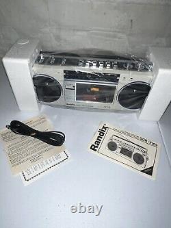 RARE VINTAGE RANDIX SCR-7104 Mini Stereo Radio Cassette Reciever NEW IN BOX