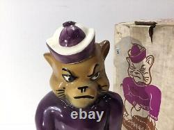 RARE Vintage 1971 Kansas State KSU Wildcats Purple Power Whiskey Decanter WithBox