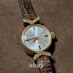 RARE Vintage 60s Omega, Gold Cocktail Wristwatch withBox, FREE SHIPPING
