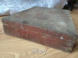 RARE Vintage Antique Artist Wooden Box for paints Travel Case Winsor