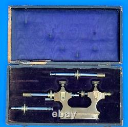 RARE Vintage Brass Tour A Pivoter Watch Maker Tool / Lathe with Original Box