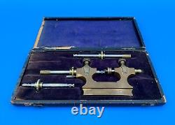 RARE Vintage Brass Tour A Pivoter Watch Maker Tool / Lathe with Original Box