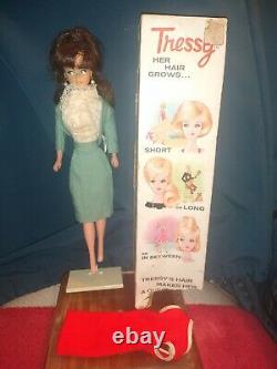 RARE Vintage Brunette Tressy Doll 1963 With box and Clothes/No Key