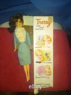 RARE Vintage Brunette Tressy Doll 1963 With box and Clothes/No Key