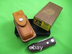 RARE Vintage COLT Barry Wood Tuck-Away Folding Hunter Knife U1050, Box, Sheath