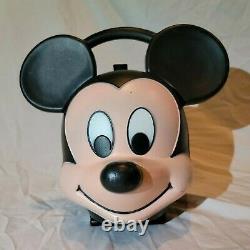 RARE Vintage Disney Lunch Box Mickey Mouse Head Kit Original Thermos by Aladdin