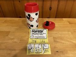 RARE Vintage Disney Mickey Mouse Head Lunch Box Kit Original Thermos by Aladdin