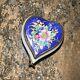 Rare Vintage Limoges Perfume Casket Handpainted Floral Heart Box Marquee Depose