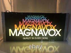 RARE Vintage MAGNAVOX ILLUMINATED PROMOTIONAL LIGHT UP BOX SIGN nintendo sega