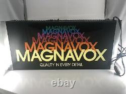 RARE Vintage MAGNAVOX ILLUMINATED PROMOTIONAL LIGHT UP BOX SIGN nintendo sega