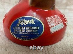 RARE Vintage Old Kansas Jayhawks KU Decanter Box & Stamps Colonial China Liquor