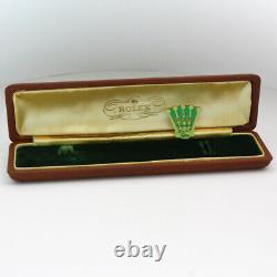 RARE Vintage Rolex Oyster Brown Presentation Case / Box with Vintage Rolex Tag