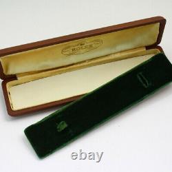 RARE Vintage Rolex Oyster Brown Presentation Case / Box with Vintage Rolex Tag