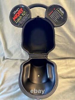 RARE vtg Disney Mickey & Minnie Mouse Head Lunch Box Kit with 1 Thermos