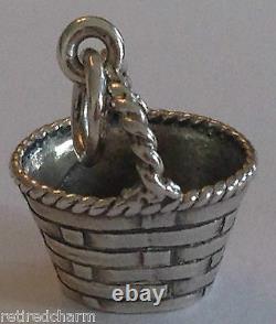 RETIRED JAMES AVERY EASTER BASKET CHARM with JA BOX STERLING SILVER RARE VINTAGE