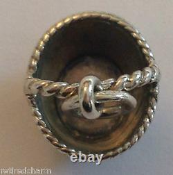 RETIRED JAMES AVERY EASTER BASKET CHARM with JA BOX STERLING SILVER RARE VINTAGE