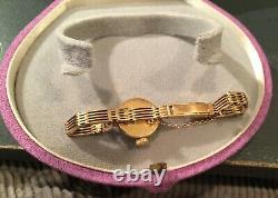 ROLEX 18K Gold Orchid With Original Box Vintage Antique 18K Gold Bracelet Rare