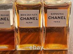 Rare 50s Vintage CHANEL Perfume 4 Bottle Set Box Bois Des Iles Cuir De Russie #5