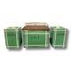 Rare Ceramic Jadeite Salt Box Wood Lid Allspice Pepper Canisters Made In Japan
