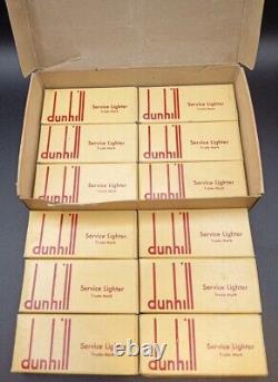 Rare Complete Box Of 12 Vintage Dunhill WWII Service Lighters In Original Boxes