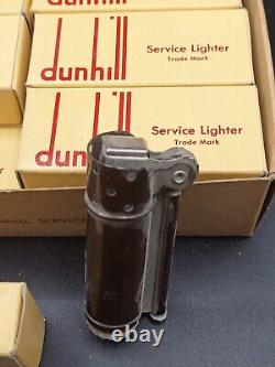 Rare Complete Box Of 12 Vintage Dunhill WWII Service Lighters In Original Boxes