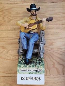 Rare Hank Williams Jr Figure Music Box Whiskey Decanter McCormick Distilling VTG