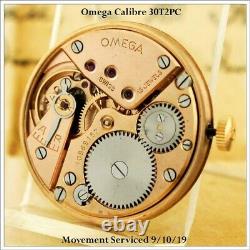 Rare Large 37mm 1946 Omega 30T2PC Cal18k SOLID GOLD Case 2 Tone Dial withBoxes