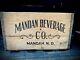 Rare Mandan Beverage Co Crate Wood Box North Dakota Nd Vintage
