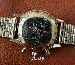Rare Nivada Croton Chronomaster Vintage Chronograph Watch with Box Valjoux 23
