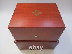 Rare Patek Philippe Vintage Wood Wooden Watch Box Case Set