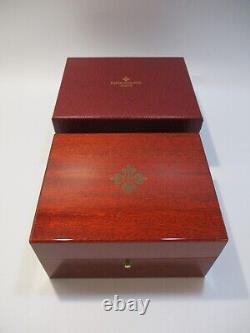 Rare Patek Philippe Vintage Wood Wooden Watch Box Case Set