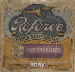 Rare Peters Referee 12 Ga. 25 Count Shotgun Cartridge Shell 2 Piece Box