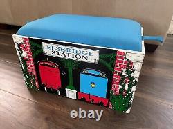 Rare Thomas Train Wooden Vintage Toy Box Storage Cushioned Cover Elsbridge Stati