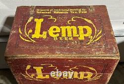 Rare VINTAGE 1939 WM J LEMP BREWING BEER WOOD CRATE BOX St Louis ILL