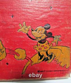 Rare Vintage 1930's Heavy Cardboard Mickey Mouse Pencil Box By Dixon USA 2903