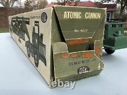 Rare Vintage 1959 Ideal Toys Atomic Cannon Army Truck Action Toy With Box