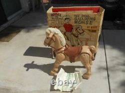 Rare Vintage 1967 Marx Toy Marvel The Mustang Horse Ride Orig Box & Instruction