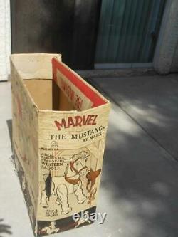 Rare Vintage 1967 Marx Toy Marvel The Mustang Horse Ride Orig Box & Instruction