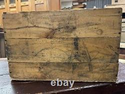 Rare Vintage Bovinol Standard Oil Company Wood Box Crate Antique Cow Farm