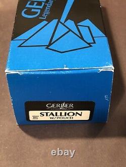 Rare Vintage GERBER STALLION 7559 International Japan Knife With Pouch New In Box