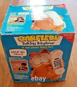 Rare Vintage Garfield Talking Telephone Tyco 1990s Original Box