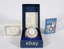 Rare! Vintage Halcyon Days Bilston & Battersea Enamel Happier Time Clock Box