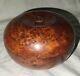 Rare Vintage Hand Turned Burl Jewelry Box 3 1/2in X 4 1/2in 5.4oz