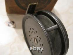 Rare Vintage Hardy Perfect 3 1/4 Inch Right Hand Wind Trout Fly Reel & Card Box